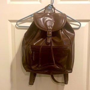 Vintage Simulated Leather Backpack